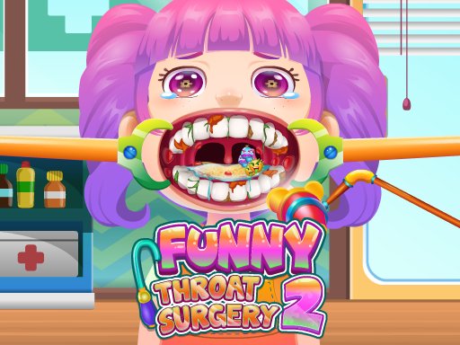 Funny Throat Surgery 2 — colorful scene of a fun dental adventure