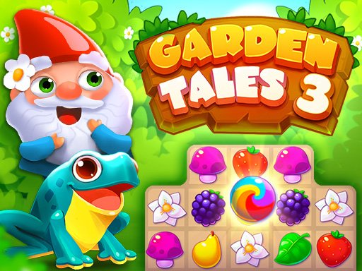 Colorful scene from Garden Tales 3 with vibrant gems and lush garden