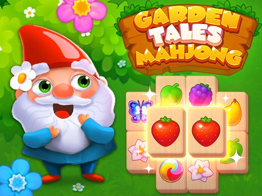 Colorful tiles in Garden Tales Mahjong with garden themes