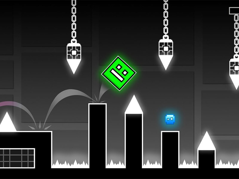 Exciting gameplay in Geometry Platformer with vibrant neon colors