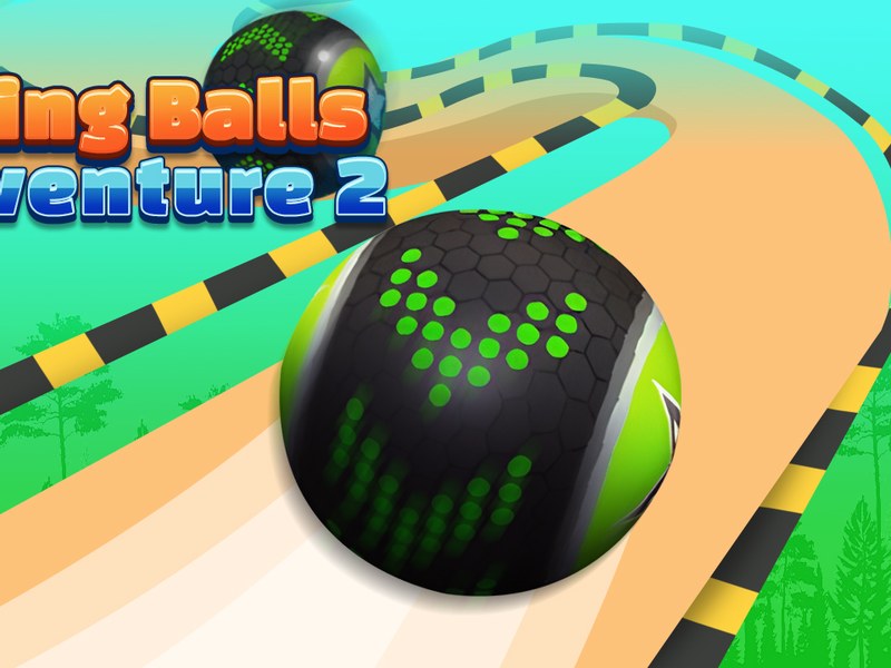 Exciting scene from Going Balls Adventure 2 with colorful rolling balls