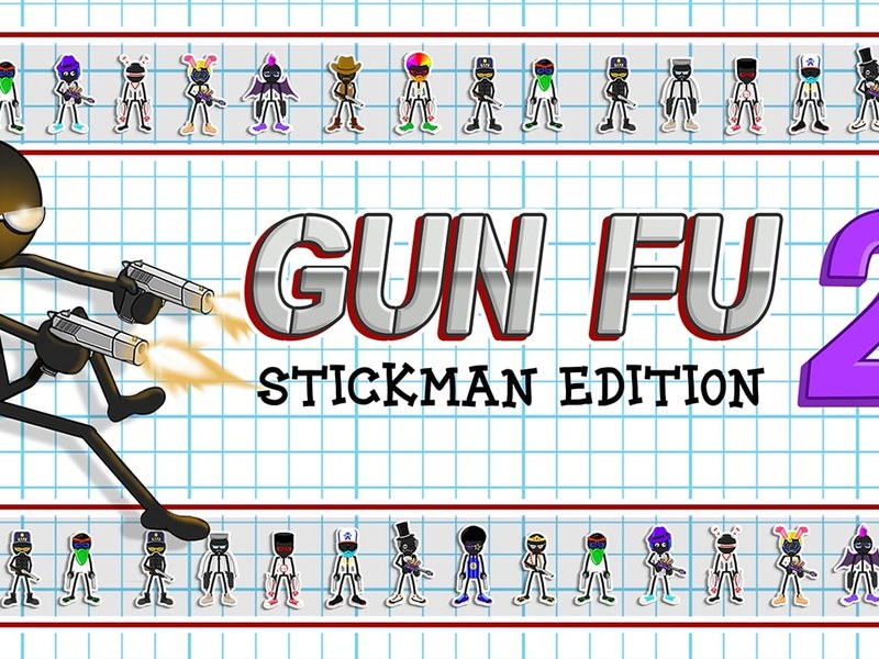 Action-packed scene of GunFu Stickman 2 with stickman shooting enemies