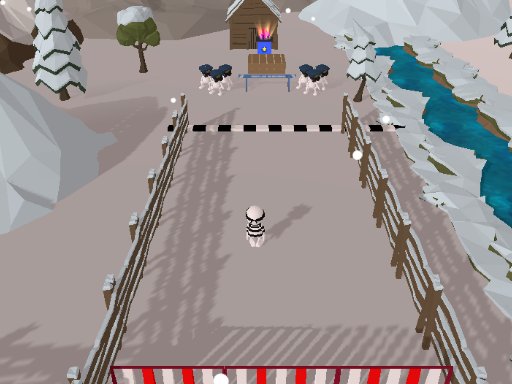 Exciting scene from Heist Run with a character sprinting away from police