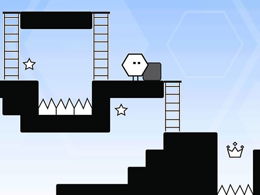 Colorful screenshot of Hexoboy navigating hexagonal levels