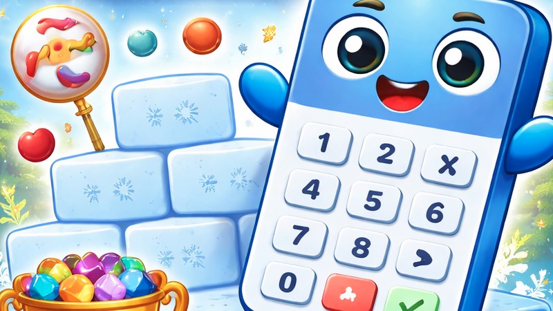 Build an Igloo game screenshot with kids constructing an igloo