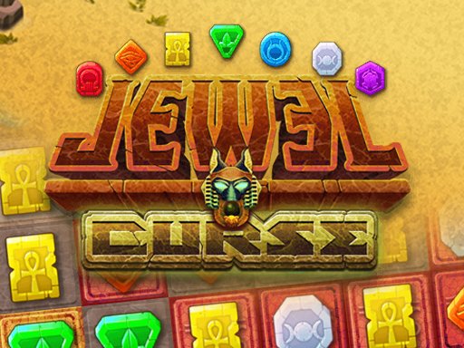 Jewel Curse gameplay showing colorful gems and power-ups