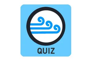 Screenshot of the Climate Change Quiz showing questions about weather and geography