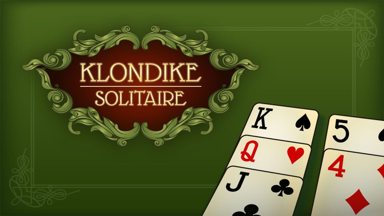 Screenshot of Klondike Solitaire with cards in play
