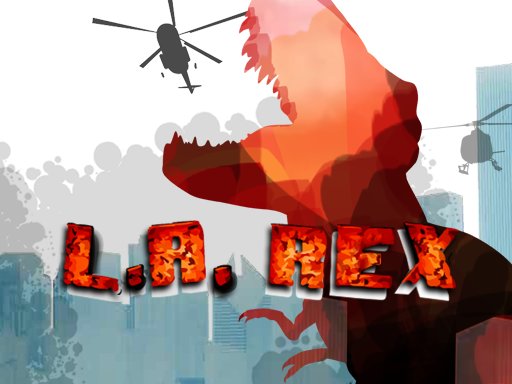 LA REX — a massive T-Rex rampaging through a city