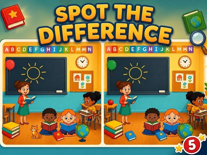 Spot the Difference: School Library