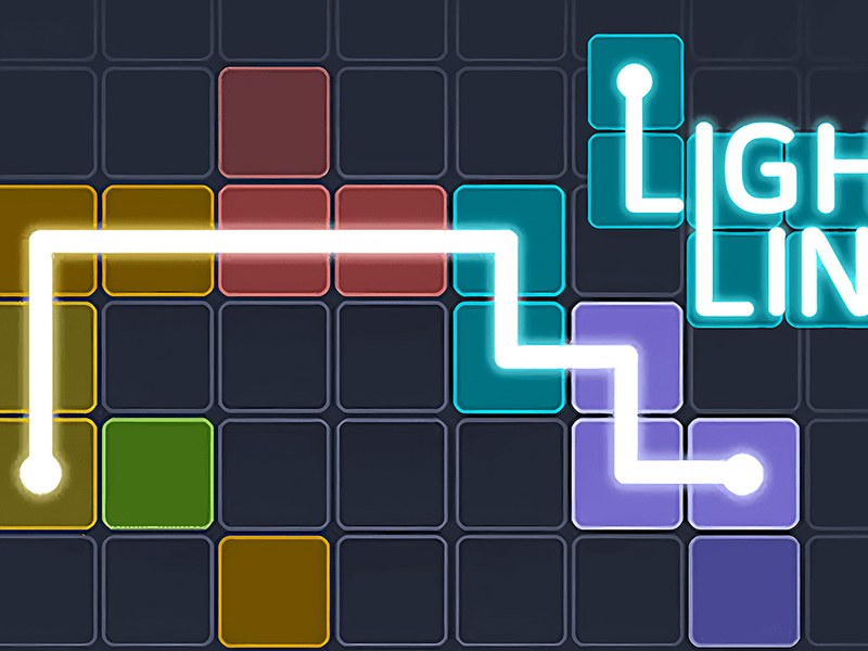 Light Line game screenshot featuring colorful light paths