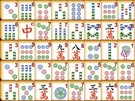 Mahjong Link game screenshot with colorful tiles and connections