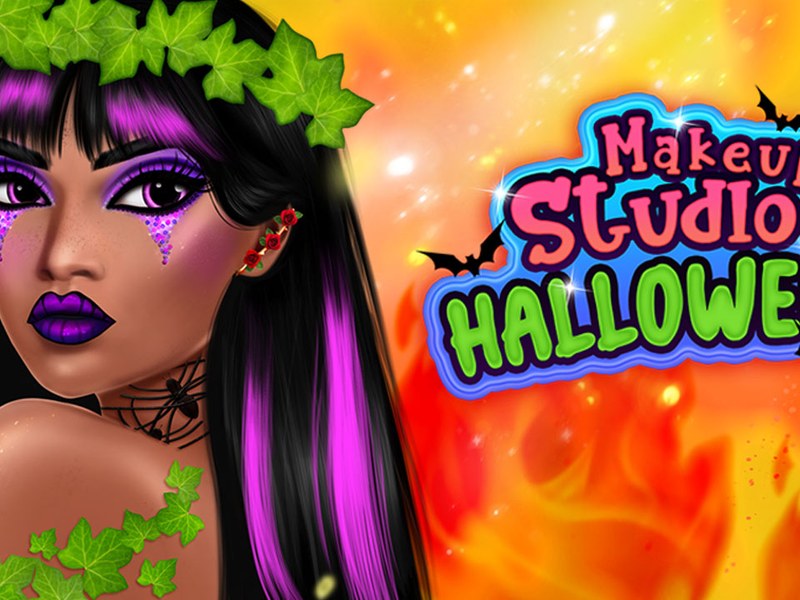 Screenshot of Makeup Studio Halloween with spooky makeup designs
