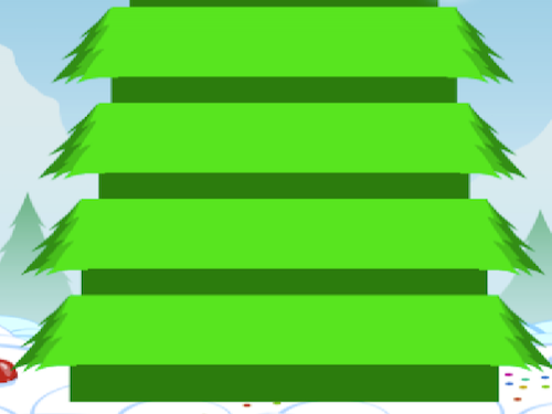Colorful blocks stacking to form a festive Christmas tree