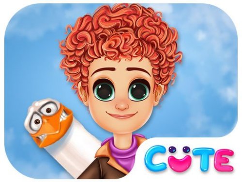 A colorful scene of a girl trying on various stylish outfits and accessories