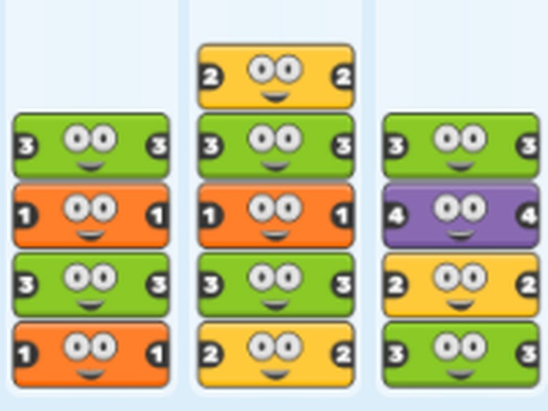 Mergis game screenshot showing colorful math challenges