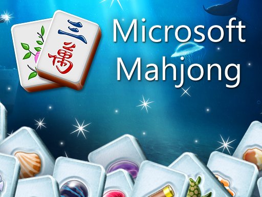 Screenshot of Microsoft Mahjong showing colorful tiles and symbols