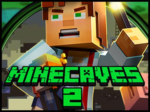 Exciting scene from Minecaves 2 with thrilling motorbike stunts