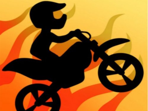 Motorbike Race — thrilling scene of a rider speeding uphill
