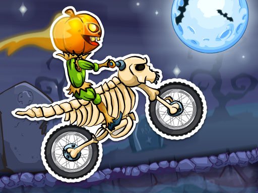 Moto X3M Spooky Land — thrilling motorcycle adventure with spooky obstacles