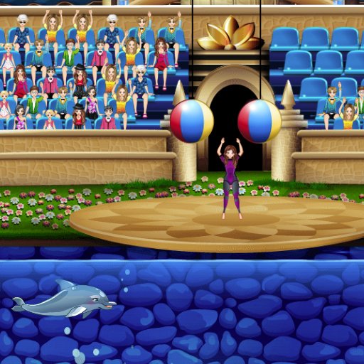 Exciting dolphin show with tricks and cheering audience