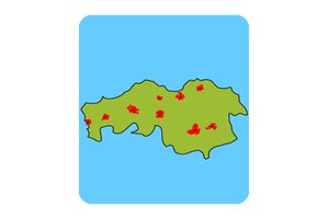 Interactive map game showcasing North Brabant cities and rivers