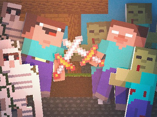 Nubik battles monsters in a vibrant pixelated world