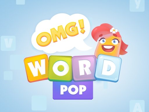 Screenshot of OMG Word Pop showing colorful letters and words