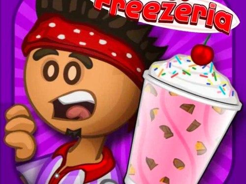 Colorful ice cream creations in Papa's Freezeria game
