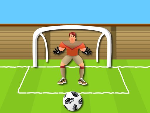 Exciting scene of a player taking a penalty shot at the goal