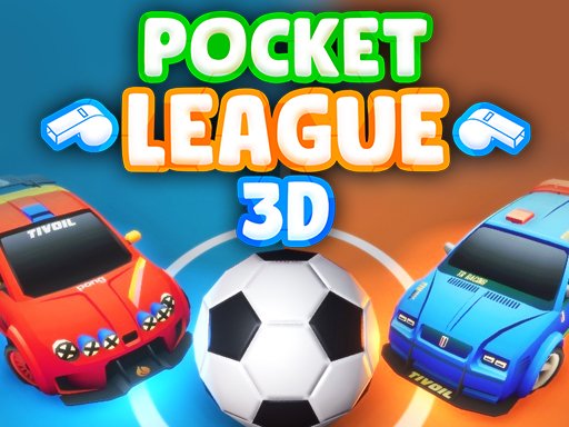 Exciting scene from Pocket League 3D with cars playing soccer