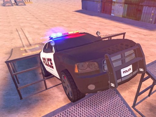 Exciting scene from Police Drift & Stunt with a police car performing a cool drift