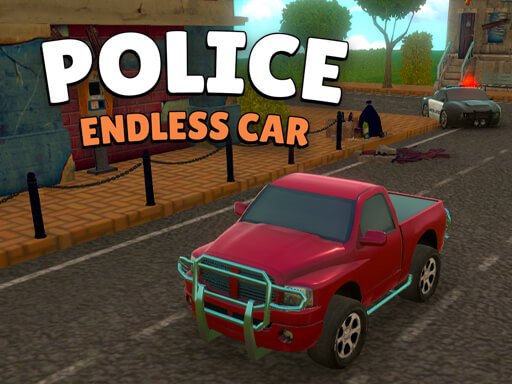 Exciting scene of Police Endless Car with speeding vehicles