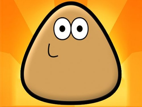 Screenshot of Pou Care game featuring a cute digital pet