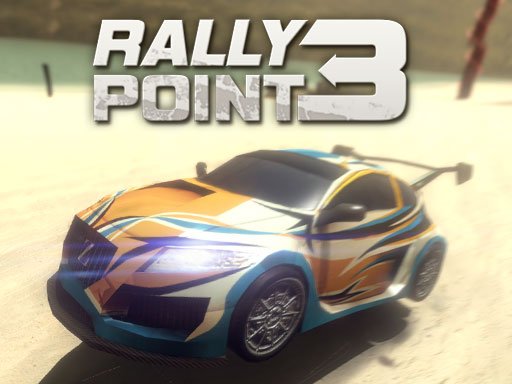 Exciting scene from Rally Point 3 with cars racing offroad