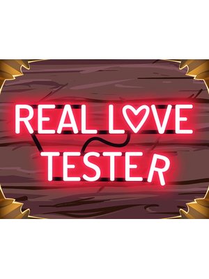 Real Love Tester — fun game screenshot showing name input