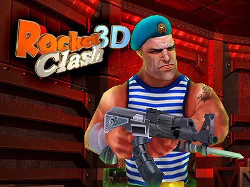 Exciting scene from Rocket Clash 3D with players battling in a vibrant arena