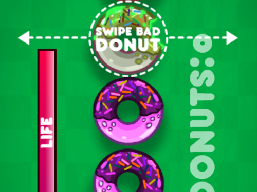 Screenshot of Bad Donut showing colorful donuts on screen