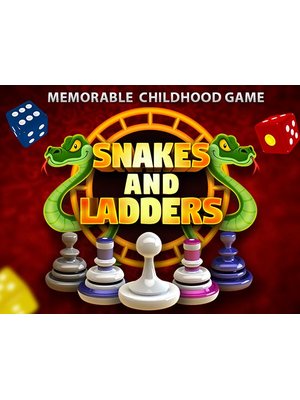 Exciting game of Snakes and Ladders with colorful board and dice