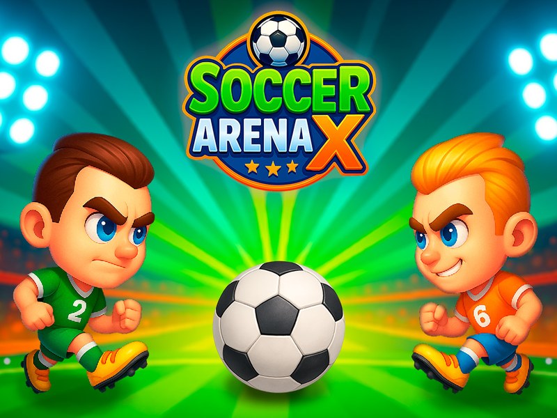 Exciting gameplay in Soccer Arena X with colorful graphics