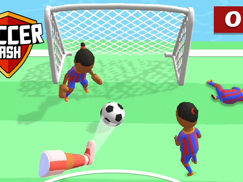 Soccer Dash — exciting scene of scoring a goal in soccer