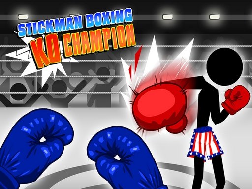 Exciting scene of Stickman Boxing KO Champion with stickman fighters in action