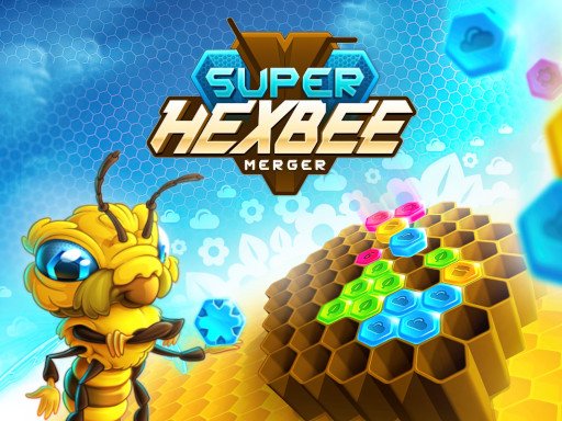 Colorful hexagons connect in a fun puzzle game scene