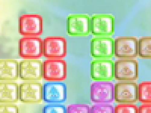 Colorful falling blocks in Super Tetris gameplay