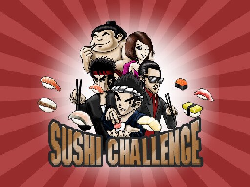 Exciting Sushi Challenge gameplay with colorful sushi pieces