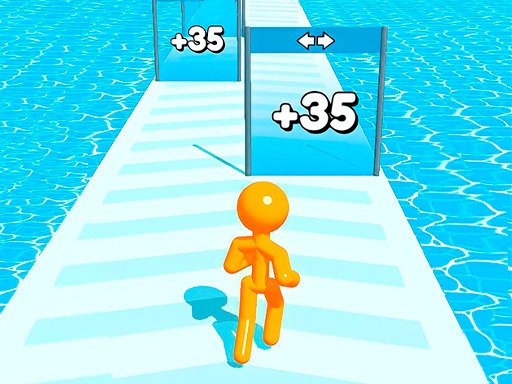 Tallman Run — a fun screenshot of the game with a colorful character growing larger