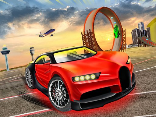 Exciting race scene in Top Speed Racing 3D with cars and stunts
