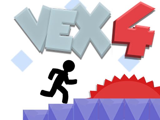 Exciting scene from Vex 4 with a stickman jumping over spikes