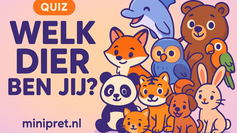 Colorful scene with cute animals and kids playing a fun game