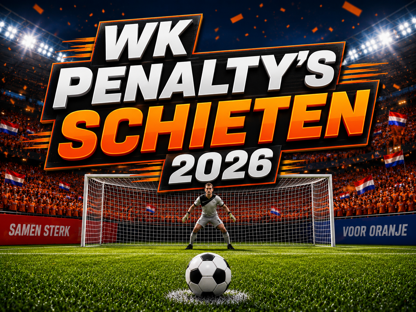 Exciting scene of kids taking penalty shots in Soccer Penalty Shootout
